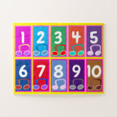 Numéros de mathématiques précoces 1 à 10 Puzzle (Horizontal)