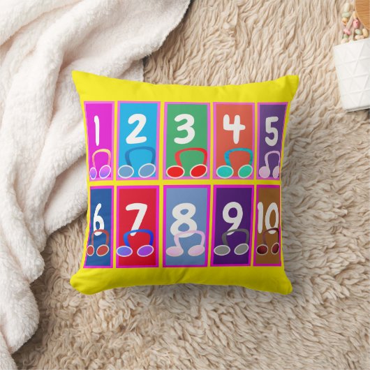 Numéros de maths précoces 1 à 10 coussin (Couverture)