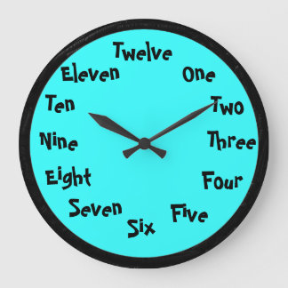Numéros de mot Horloge murale