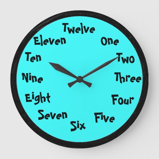 Numéros de mot Horloge murale (Recto)