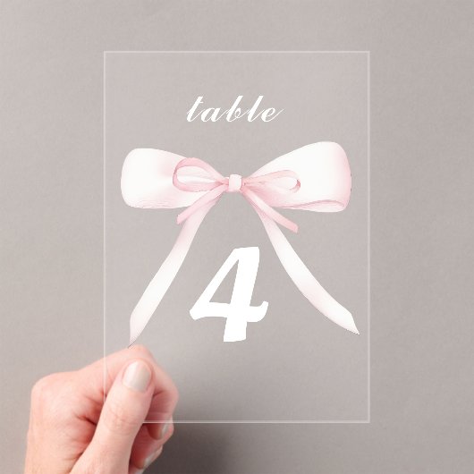 numéros de table à arc en rose (In situ (ordinateur de poche))