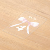 numéros de table à arc en rose (Poser)