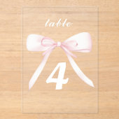 numéros de table à arc en rose (Recto)