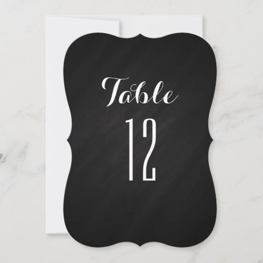 Numéros de table à crochet pour tableau noir (Devant)