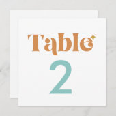 Numéros de table à double face rétro moderne (Devant / Derrière)