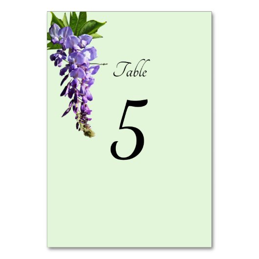 Numéros de table à fleurs de glycine violette aqua (Par défaut)