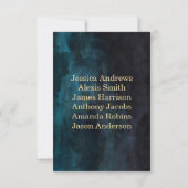Numéros de table à l'aquarelle bleue marine et or (Dos)