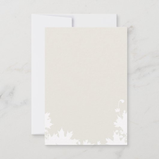 Numéros de table à l'aquarelle de feuilles d'autom (Dos)