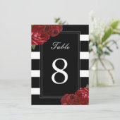 Numéros de table à rayures noires et blanches (Debout devant)