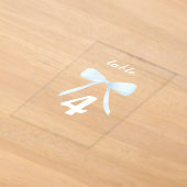 numéros de table à ruban bleu pastel (Poser)