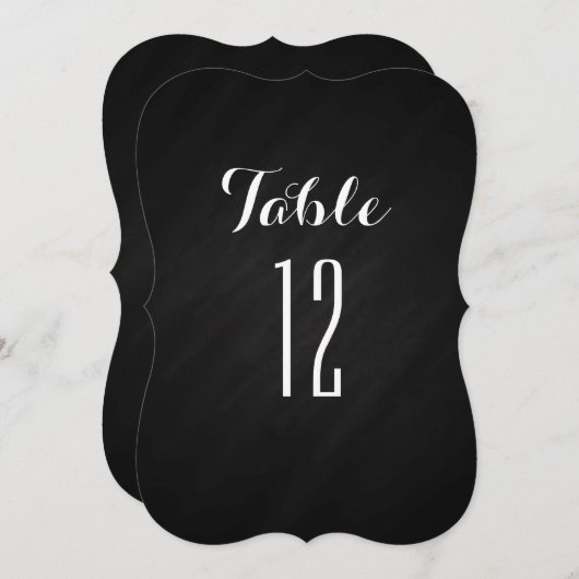 Numéros de table à tableau noir avec support (Devant / Derrière)