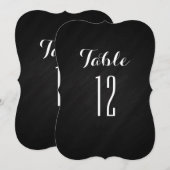 Numéros de table à tableau noir sur support (Devant / Derrière)