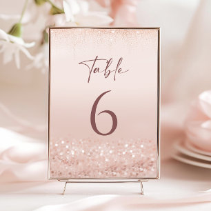 Numéros de table Anniversaire 18 ans Paillettes Ro
