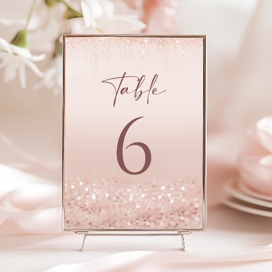Numéros de table Anniversaire 18 ans Paillettes Ro