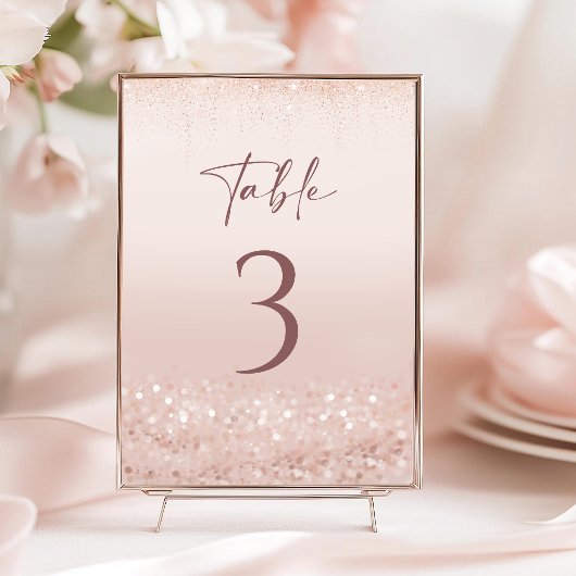 Numéros de table Anniversaire 21 ans Paillettes Ro
