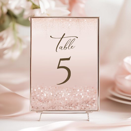 Numéros de table Anniversaire 80 ans Paillettes Ro