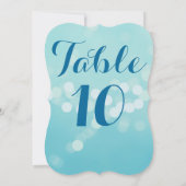 Numéros de table Aqua Modern 5 x 7 (Dos)