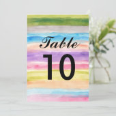 numéros de table aquarelle couleurs pastel (Debout devant)