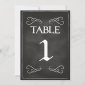 Numéros de table ardoise (Devant)