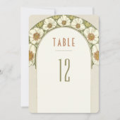 Numéros de table Art Nouveau vintage Mariage (Devant)