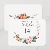 Numéros de table automnale romantique (Devant / Derrière)