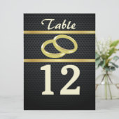 Numéros de table Bandes d'or (Debout devant)
