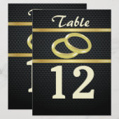 Numéros de table Bandes d'or (Devant / Derrière)
