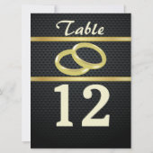 Numéros de table Bandes d'or (Dos)