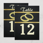 Numéros de table Bandes d'or (Devant / Derrière)
