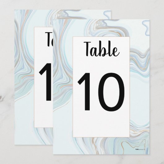 Numéros de table Billy (Devant / Derrière)