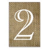 Numéros de table Burlap (Par défaut)