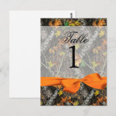 Numéros de table Camo et Orange (Devant / Derrière)