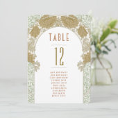 Numéros de table Chrysanthème Art Nouveau (Debout devant)