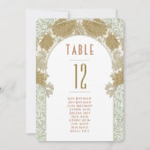 Numéros de table Chrysanthème Art Nouveau (Devant)