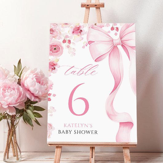 Numéros de table Coquette Baby in Bloom