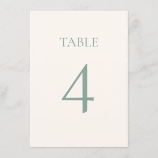 Numéros de table Crème et Sauge
