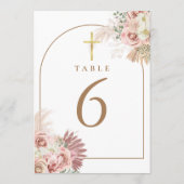 Numéros de table croisés en or floral Herbe de la (Dos)
