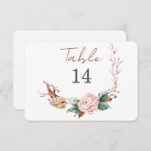 Numéros de table d'automne romantique (Devant / Derrière)