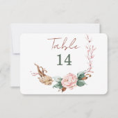 Numéros de table d'automne romantique (Devant)