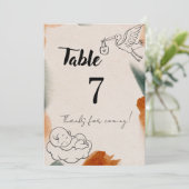 Numéros de table de Baby Shower Éditables | Pa Min (Debout devant)