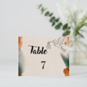 Numéros de table de Baby Shower modifiables | Pa m (Debout devant)
