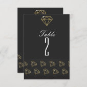 Numéros de table de Bachelorette Gold Diamonds Gla (Devant / Derrière)
