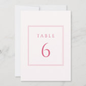 Numéros de table de Bat Mitzvah rose vif et rose c (Devant)