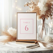 Numéros de table de Bat Mitzvah rose vif et rose c