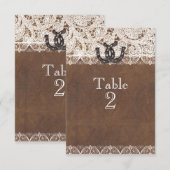 Numéros de table de campagne en fer à cheval rusti (Devant / Derrière)