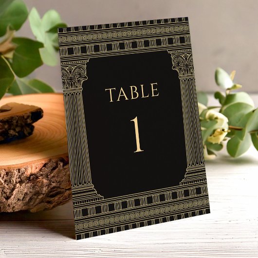 Numéros de table de fête de la Grèce antique éléga