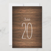 Numéros de table de guirlande de lumières rustique (Dos)