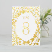 Numéros de table de jardin à bordure florale Boho (Debout devant)