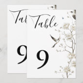 Numéros de table de jardin floral élégant de style (Devant / Derrière)