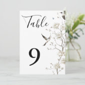 Numéros de table de jardin floral élégant de style (Debout devant)